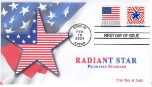 24-025, 2024, Radiant Star , First Day Cover, Pictorial Postmark, Presorted Stan
