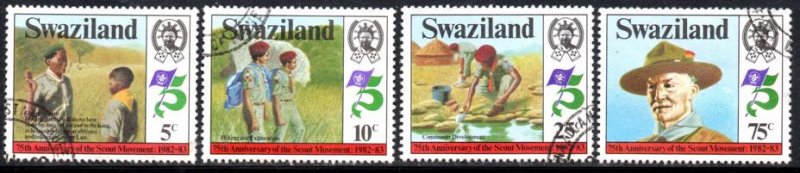 Swaziland - 1982 75th Anniversary of Scouts Set Used SG 416-419