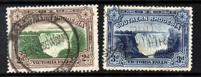 SOUTHERN RHODESIA King George V 1932 Victoria Falls Set SG 29 & 30 VFU