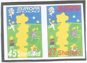 SHETLAND - 2000 - Europa, Millennium - Imp 2v Set-M N H-Private Issue