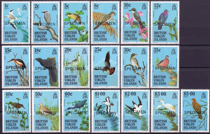 British Virgin Islands. 1985. 500-518. Bird fauna. MNH.