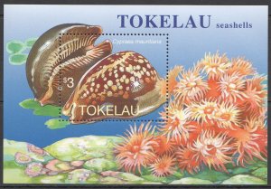 Ft185 1996 Tokelau Seashells Shells Fauna Fish & Marine Life Bl9 Mnh