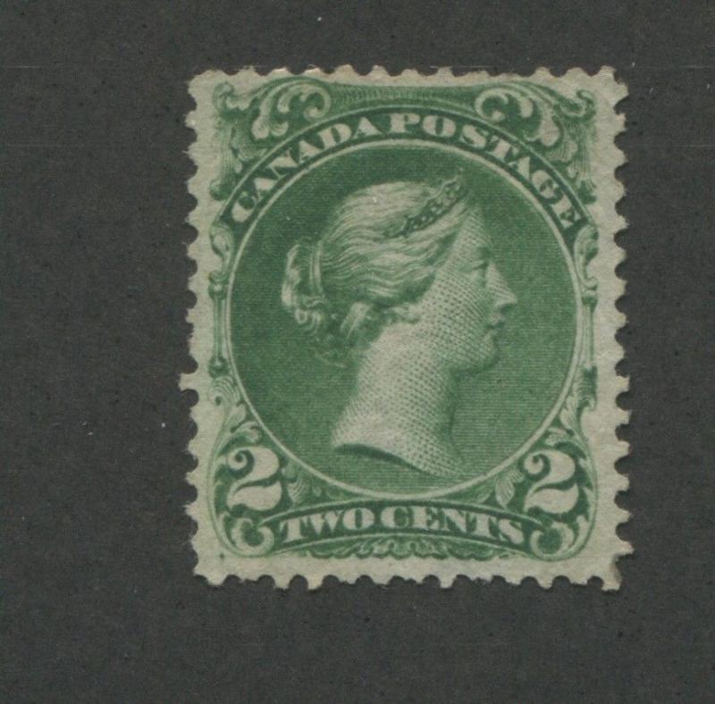 1868 Canada Postage Stamp #24b 2c Mint Hinged F/VF No Gum