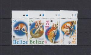 BELIZE 4 SETS WILDLIFE WWF OPOSSUMS