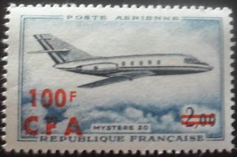 1967 Reunion Scott C51 France # C41 Surcharged MNH