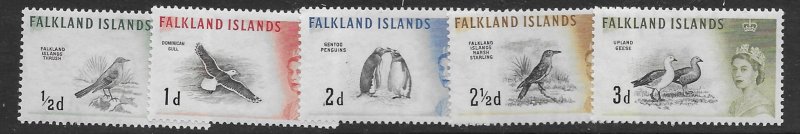 Falklands 128-32  1960 set 5  VF  NH