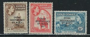 Ghana 25-27 MNH 1958 overprinted set (fe6557)
