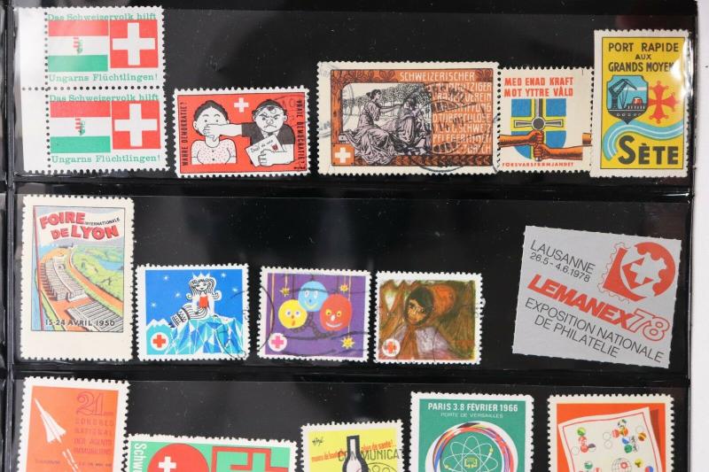 Switzerland red Cross seal charity stamp help poor disabled sick Children lot DL