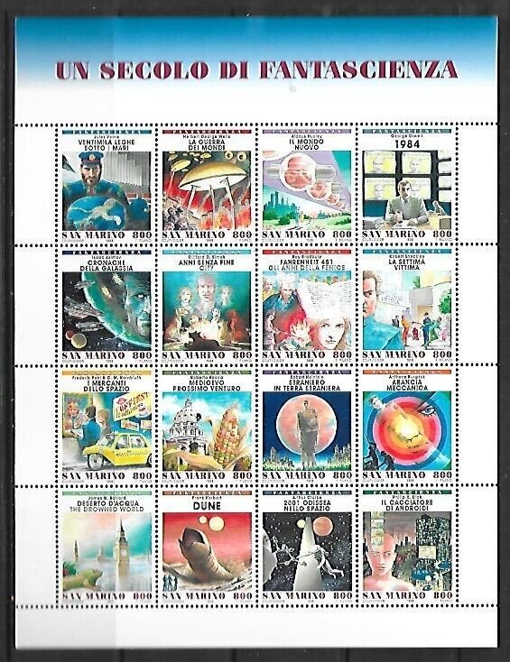 SAN MARINO Sc 1429 NH MINISHEET OF 1998 - MODERN TECHNOLOGY 