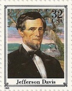 US 2975f Civil War Jefferson Davis 32c single MNH 1995