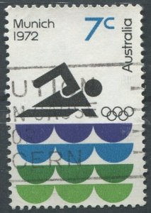 Australia Sc#528 Used, 7c multi, Summer Olympic Games 1972 - Munich (1972)