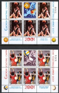 Yugoslavia Sc# 2535-2536 MNH block/5 2001 European Sports Championshipa