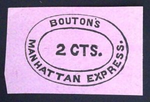 Scott#16L Local - L46 Design  - Forgery A - Bouton's Manhattan Express