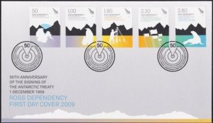 NEW ZEALAND ROSS DEPENDENCY 2009 Antarctic Treaty FDC......................B3977