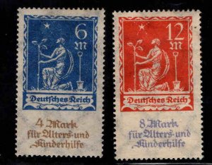 Germany Scott B3-B4  MH*  semi-postal stamp set