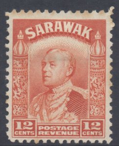 Sarawak Scott 122 - SG114a, 1934 Sir Charles Vyner Brooke 12c Orange MH*