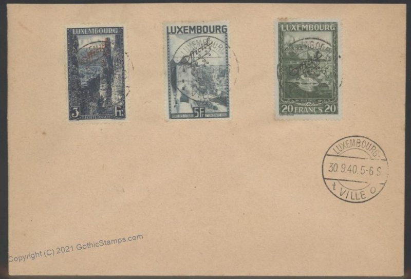 Germany 1940 WWII Occupied Luxemburg Luxembourg Souvenir Cover G101908