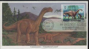 US    3136c  FDC, DINOSAURS,    CHAMBERED LIZARD  , MYSTIC,   CACHET,
