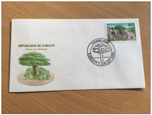 1995 Djibouti Djibouti FDC Palaverbaum Mi. Word Tree 615 RARE!!-