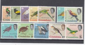 GAMBIA # 175/185 VF-MNH Missing # 180 CAT VALUE $78+