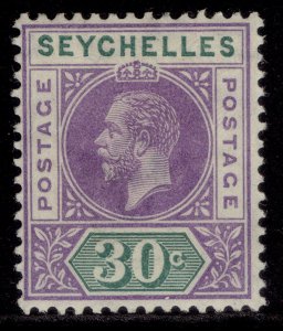 SEYCHELLES GV SG77, 30c violet & green, M MINT. Cat £16.