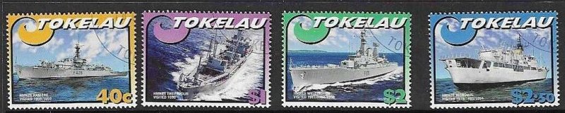 TOKELAU ISLANDS SG343/6 2002 NAVY SHIPS USED 