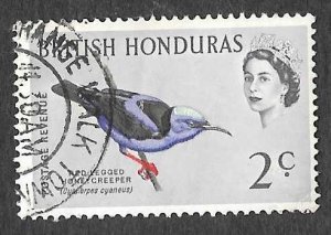British Honduras SC 168 * Great Curassow * Used * 1962