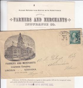1888, Insurance, Lincoln, NE to Alexandria, VA, See Remark (27173)