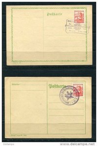 Austria 1936 Soldiers Day + Mothers Day 2 Postal Stationary cards Special cancel