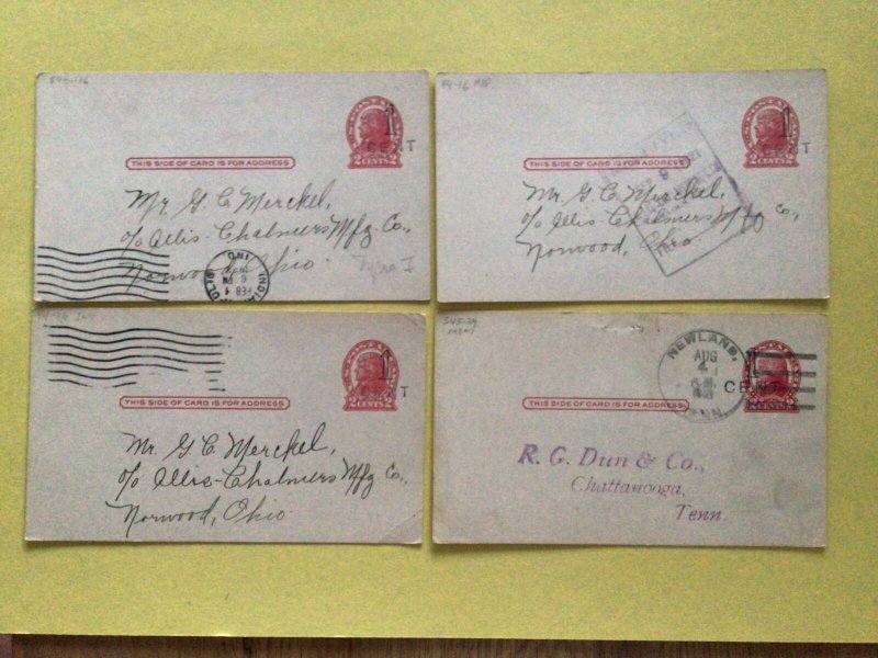 United States Washington Surcharge 1920 used postal cards postcards Ref 66764