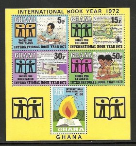Ghana 1972 Book Year souvenir sheet mnh sc 449a