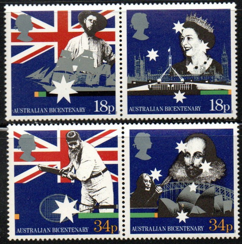 Great Britain Sc #1223a-1225a MNH Pairs