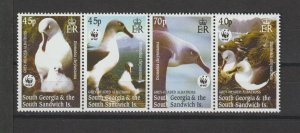 FALKLAND ISLANDS/SOUTH GEORGIA 2203 WWF SG 353/56 MNH