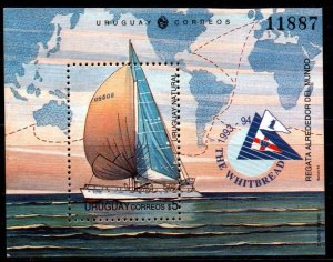 1993 Uruguay whitbread trans global yacht race ship sailing #1506 ** MNH