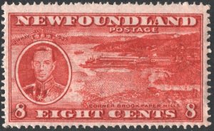 Newfoundland SC#236 8¢ Corner Brook Paper Mills (1937) MLH