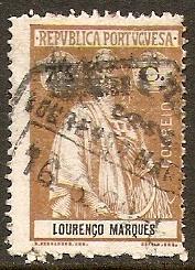 1914 Lourenco Marques Scott 123 Ceres overprinted used seriously offcenter