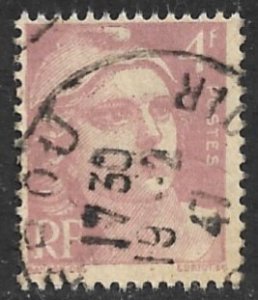 FRANCE 1945-47 4fr Violet Marianne Issue Sc 541A VFU