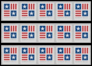 US 5756A Patriotic Block Nonprofit Org 5c coil strip 5x3 MNH 2023