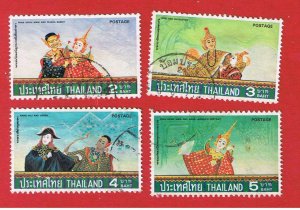 Thailand #818-821   VF used  Puppets  Free S/H