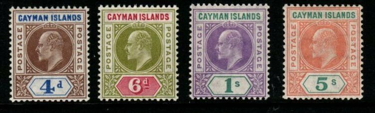 CAYMAN ISLANDS SG13/6 1907 DEFINITIVE SET MTD MINT