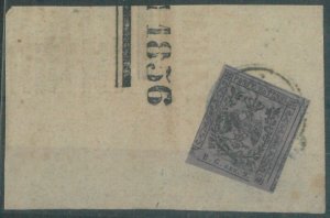 82410 - Antichi Stati - PARMA  - STORIA POSTALE: Sassone 2A  su FRAMMENTO