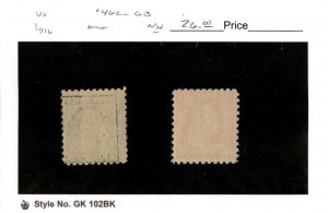 United States Postage Stamp, #462-463 Mint NH, 1916 Washington (AD)