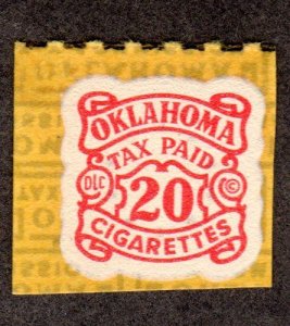 Oklahoma State Revenue, Cigarettes SRS # C46 MNH Lot 230719 -06