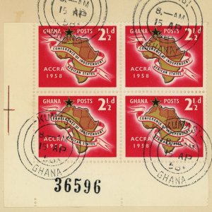 Ghana #21 African States Independence Conference FDC First Day Cover 1958 Kumasi