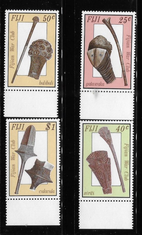 Fiji 1986 Ancient War Clubs Sc 560-563 MNH A1762