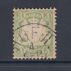 Bavaria Sc 38a used 1876 3pf Coat of Arms F-VF