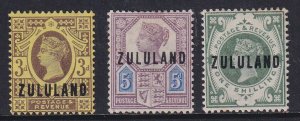 ZULULAND 1888-93 Mint assembly of seven different - 34279