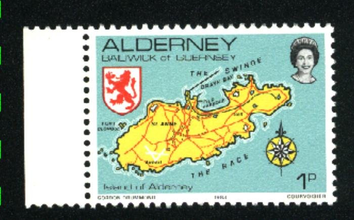 Alderney #1   with tab Mint NH VF 1983 PD