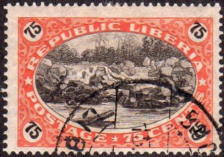 Liberia 191 - Used - 75c Rapids / St. Paul's River (1921)