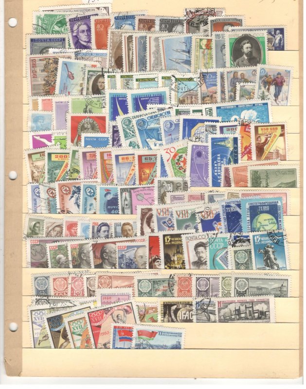 RUSSIA COLLECTION ON STOCK SHEET MINT/USED
